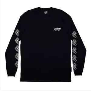 Camiseta Santa Cruz Global Flame Dot Mono M/L Preto