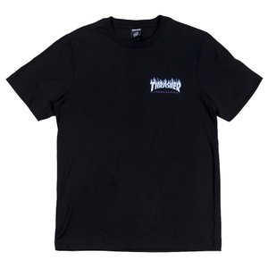 Camiseta Santa Cruz X Thrasher Flame Dot Collab Preto Rock City