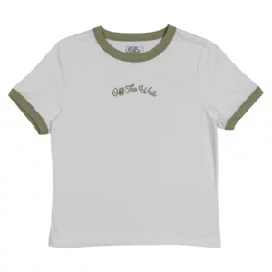 Camiseta Vans Thats All Ri Feminina Creme/Verde