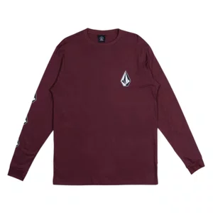 Camiseta Volcom Iconic M/L Bordo