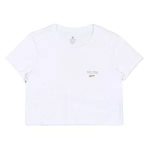 Camiseta Volcom Pocket Dial Feminina Branco