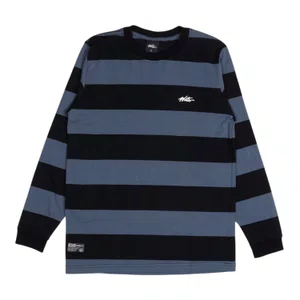 Camiseta Wats M/L Listra Tag Preto/Cinza