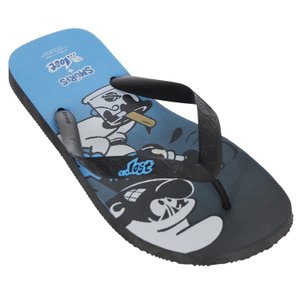 Chinelo Lost Inked + Smurfs Preto/Azul