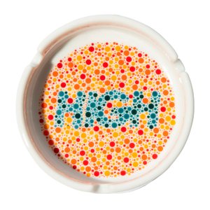 Cinzeiro High Ashtray Optical Branco