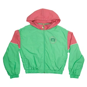 Jaqueta Child Tactel Feminina Star Trackpants Verde/Rosa