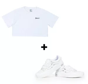 Kit Camiseta Vans Classic Script + Tênis Vans Skate 2 Wayvee