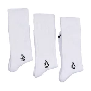 Kit Meia Volcom Cotton Blend 3pk Branco