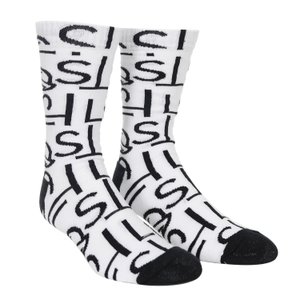 Meia Lost Full Preto/Branco