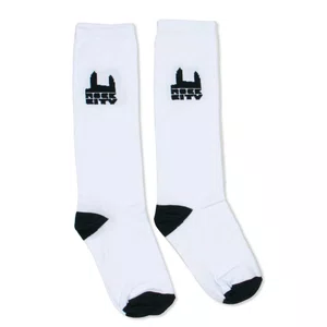 Meia Rock City Logo Infantil Branco/Preto