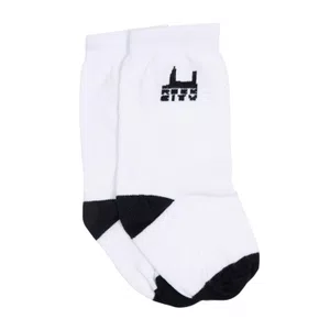 Meia Rock City Logo Infantil Branco/Preto