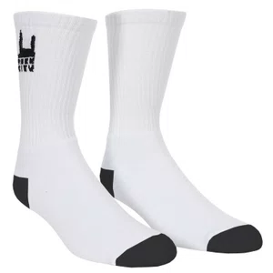 Meia Rock City Logo Juvenil Branco/Preto
