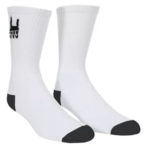 Meia Rock City Logo Nac. Branco/Preto