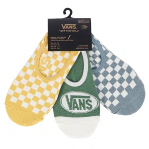 Meia Vans Buggin Out Canoodle 3 Pack Verde/Amarelo/Azul