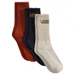 Meia Vans Classic Crew 3pk Azul/Cinza/Khaki