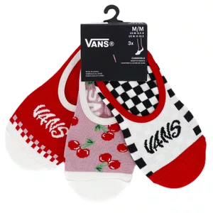 Meia Vans Racing Red Fuego Canoodle Vermelho/Preto/Branco