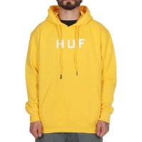 Moletom Huf Essentials Og Logo Canguru Amarelo