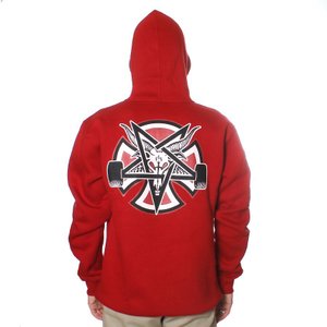 Moletom Independent x Thrasher Pentagram Cross Vermelho Rock City