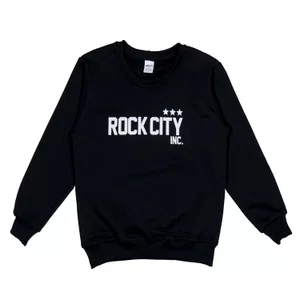 Moletom Rock City 3 Estrelas Infantojuvenil Preto