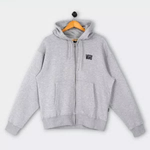 Moletom Vans Stretch Logo Full Zip Cinza Mescla