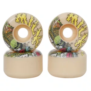 Roda Milk Burning Skeleton Cone 101a Off/Amarelo/Verde