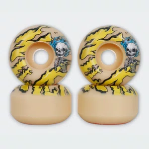 Roda Milk Burning Skull Classic 101a Off/Amarelo