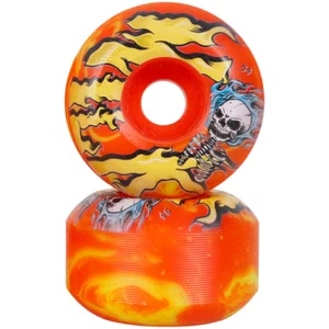 Roda Milk Burning Skull Classic 99a Laranja/Amarelo