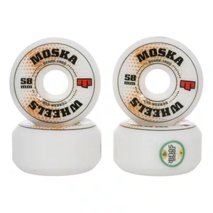 Roda Moska White Rock 55d Branco/Laranja