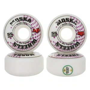 Roda Moska White Rock 55d Branco/Roxo