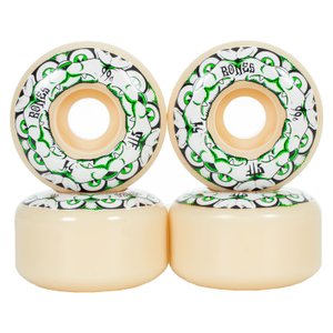 Rodas Bones Wheels Stf Skateboard Wheels 4 Dog Night 99a Off White/Verde