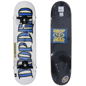 Skate Montado Drop Dead Font Deal Iniciante Branco