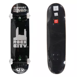 Skate Montado Rock City X Drop Dead Logo Iniciante Preto