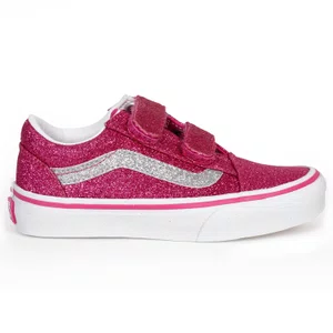 Tênis Vans Kids Old Skool V Glitter Rosa