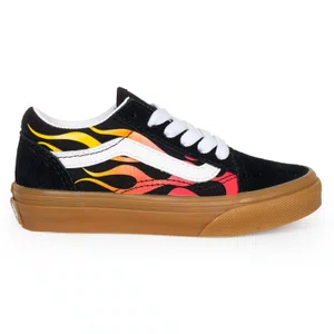 Tênis Vans Old Skool Flame Preto/Vermelho Tênis Vans Old Skool Flame Preto/Vermelho