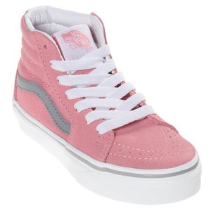 Tenis vans rosa sales cano alto