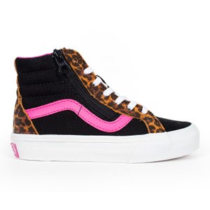 Tênis Vans Sk8-Hi Reissue Side Zip Preto/Rosa/Tigrado