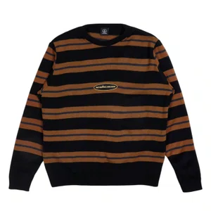 Tricot Volcom Stripestand Preto/Marrom