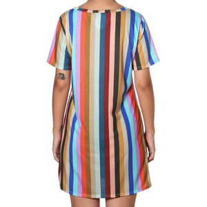 Vestido colorido sale listrado