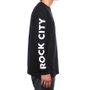 Camiseta Rock City Manga Longa Escrita Mini Logo Preto