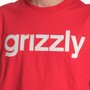 Camiseta Grizzly Lowercase Logo Vermelho