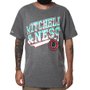 Camiseta Mitchell & Ness Diagonal Sweep Chumbo Mescla