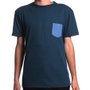 Camiseta Hurley Silk Juvenil Pocket Azul Marinho