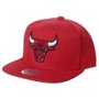 Boné Mitchell & Ness Chicago Bulls Lã Solid Vermelho