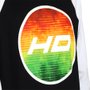 Camiseta HD Raglan Logo Circle Preto/Branco