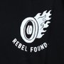 Camiseta Rebel Foundation Fire Wheel Preto