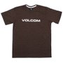 Camiseta Volcom Crisp Euro Infantil Marrom Mescla