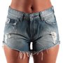Shorts Rip Curl Go Out Destroyed Azul Jeans