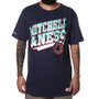 Camiseta Mitchell & Ness Diagonal Sweep Azul Marinho
