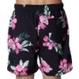 Bermuda Shorts Insane Water Floral Preto/Rosa