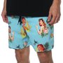 Bermuda Drop Dead Shorts Vintage Floral Azul Claro