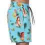 Bermuda Drop Dead Shorts Vintage Floral Azul Claro